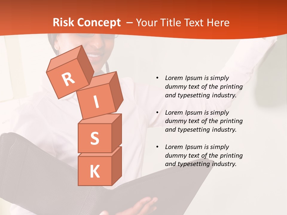 Young Beautiful School Teacher Write On Blackboard PowerPoint Template