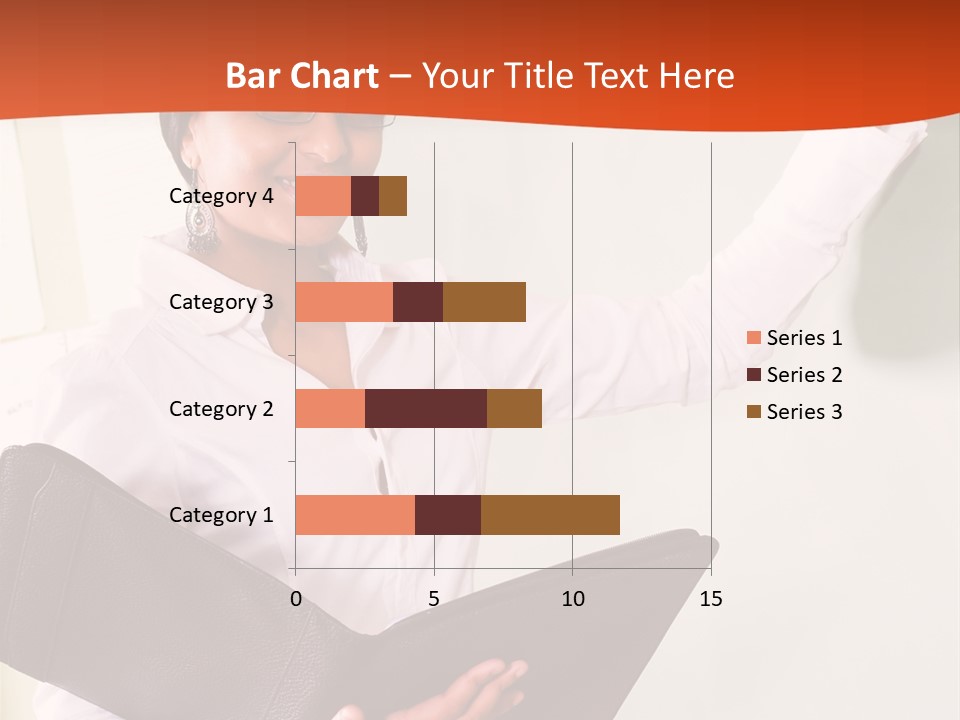 Young Beautiful School Teacher Write On Blackboard PowerPoint Template