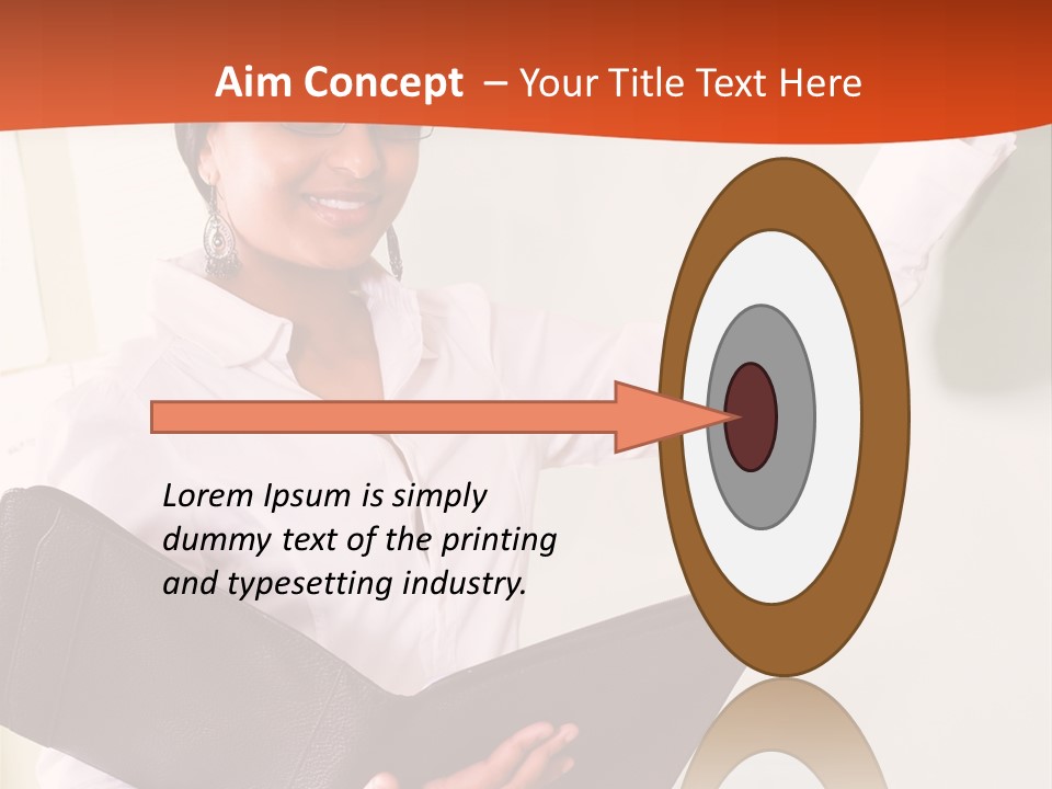 Young Beautiful School Teacher Write On Blackboard PowerPoint Template