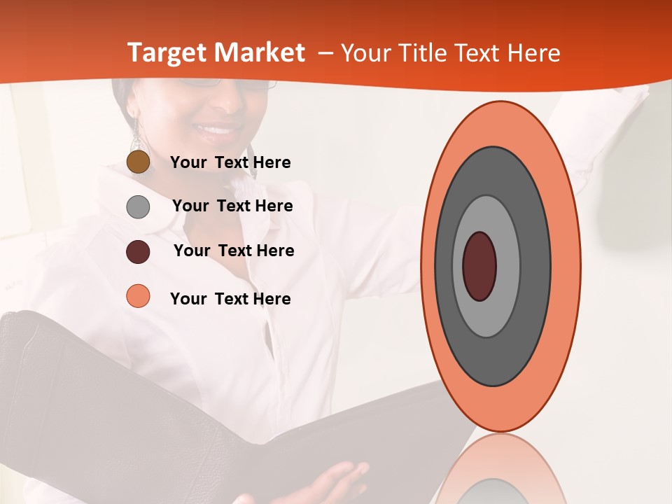 Young Beautiful School Teacher Write On Blackboard PowerPoint Template