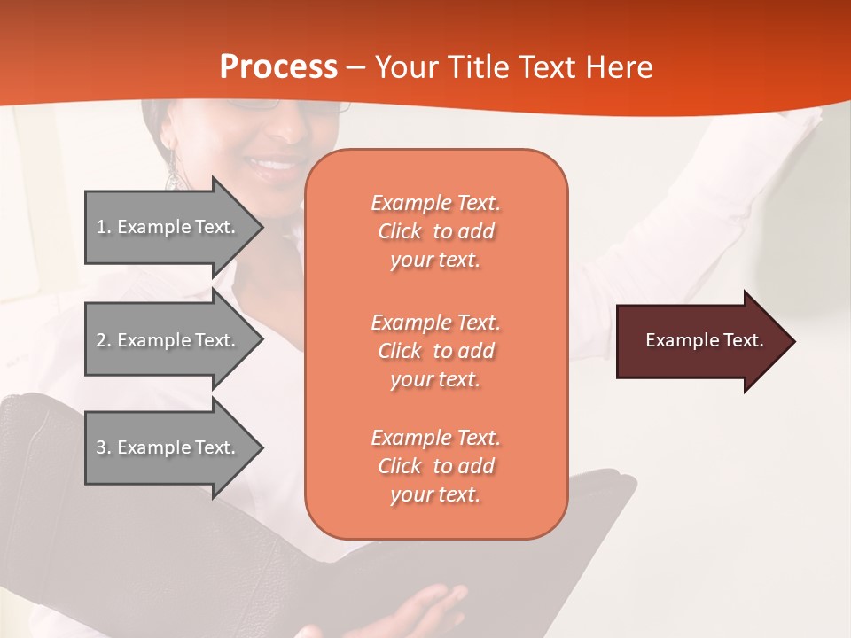 Young Beautiful School Teacher Write On Blackboard PowerPoint Template