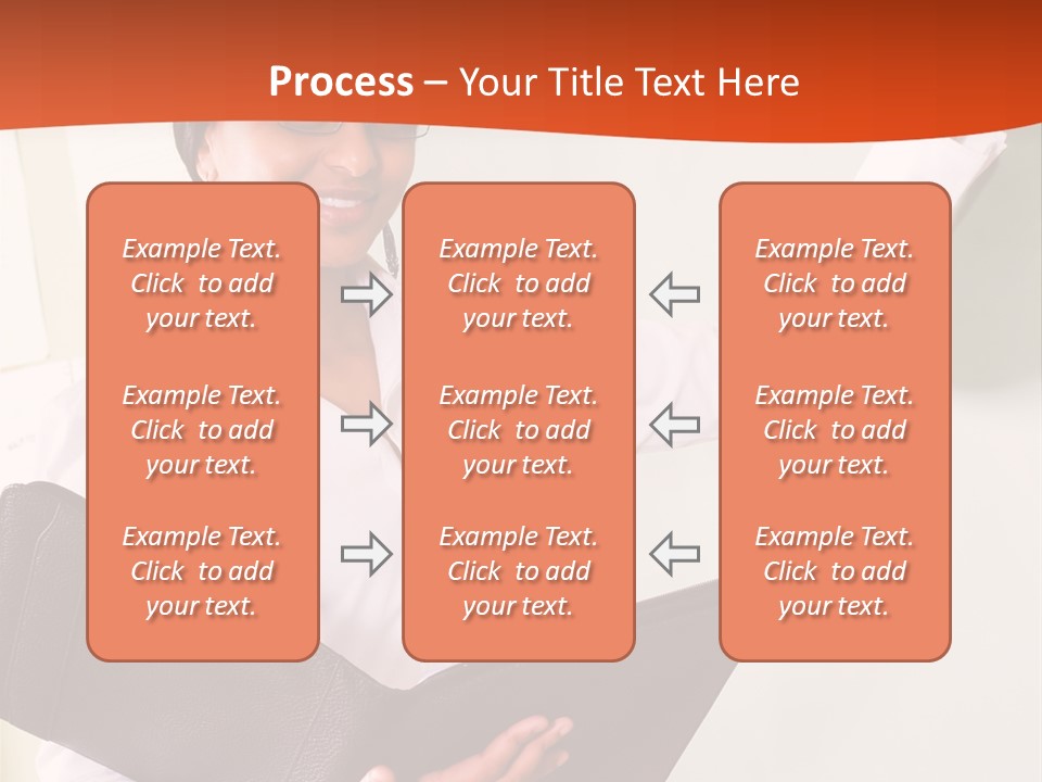 Young Beautiful School Teacher Write On Blackboard PowerPoint Template