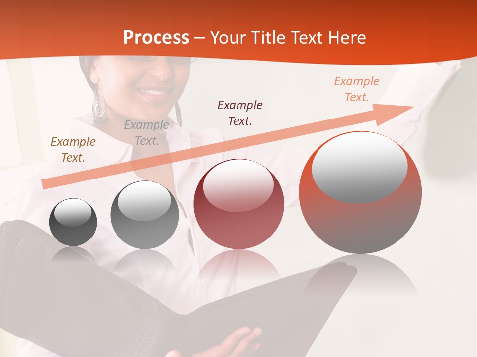 Young Beautiful School Teacher Write On Blackboard PowerPoint Template