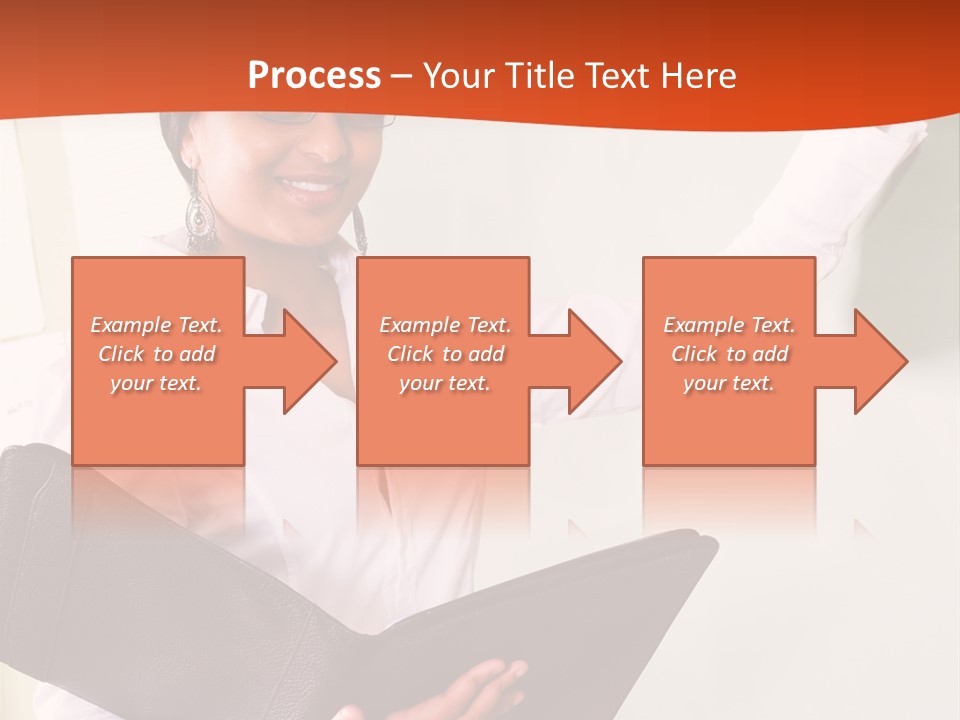 Young Beautiful School Teacher Write On Blackboard PowerPoint Template