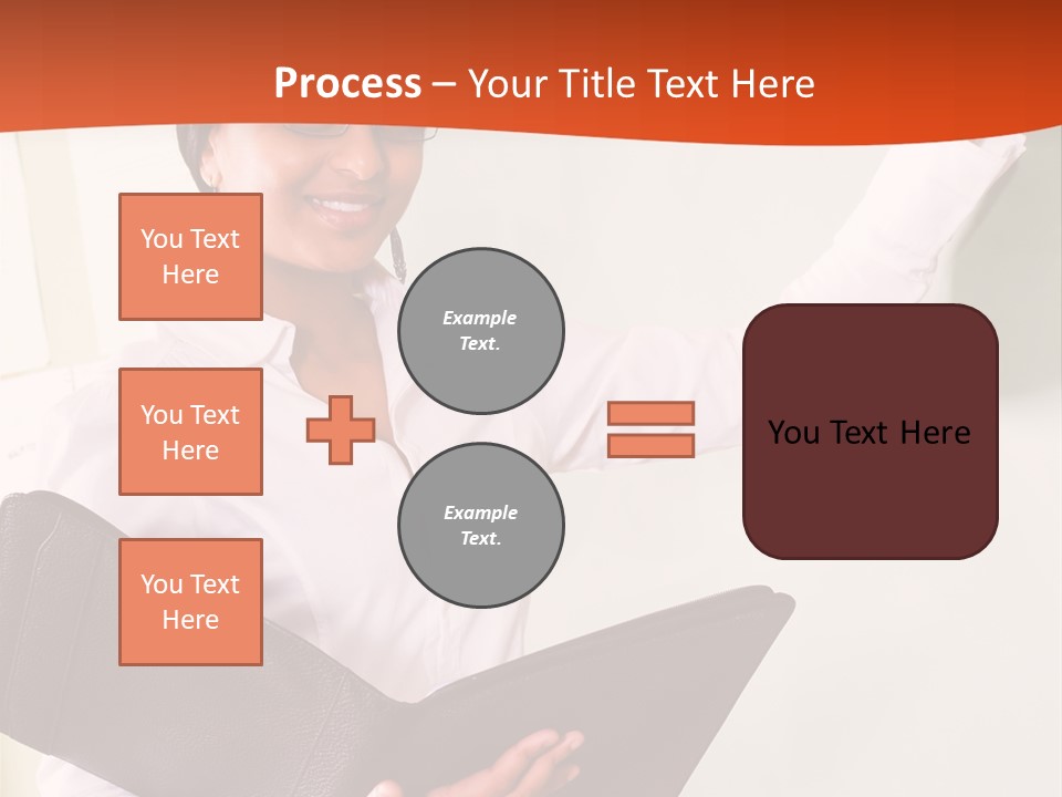 Young Beautiful School Teacher Write On Blackboard PowerPoint Template