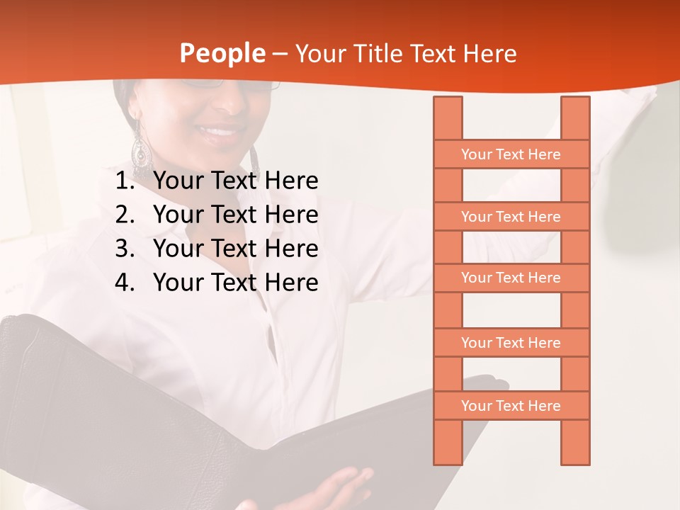 Young Beautiful School Teacher Write On Blackboard PowerPoint Template