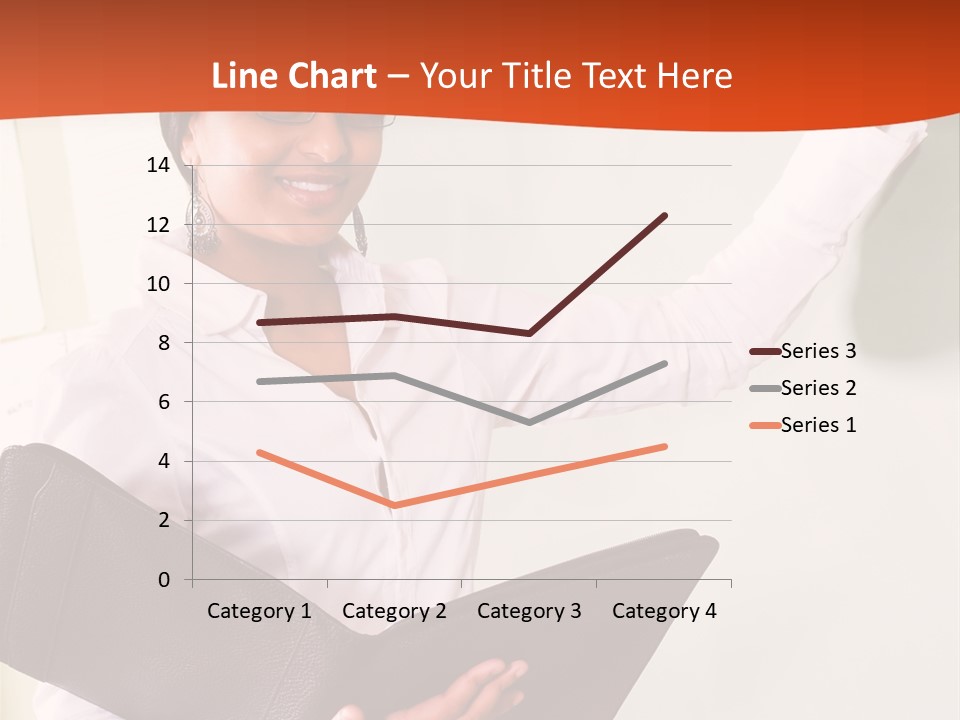 Young Beautiful School Teacher Write On Blackboard PowerPoint Template