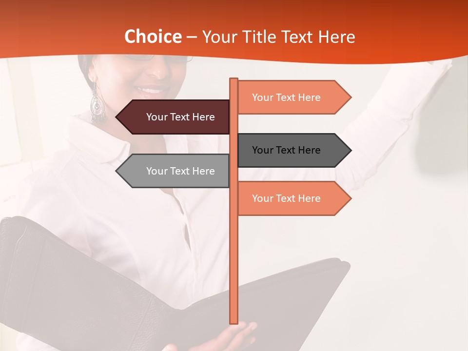 Young Beautiful School Teacher Write On Blackboard PowerPoint Template