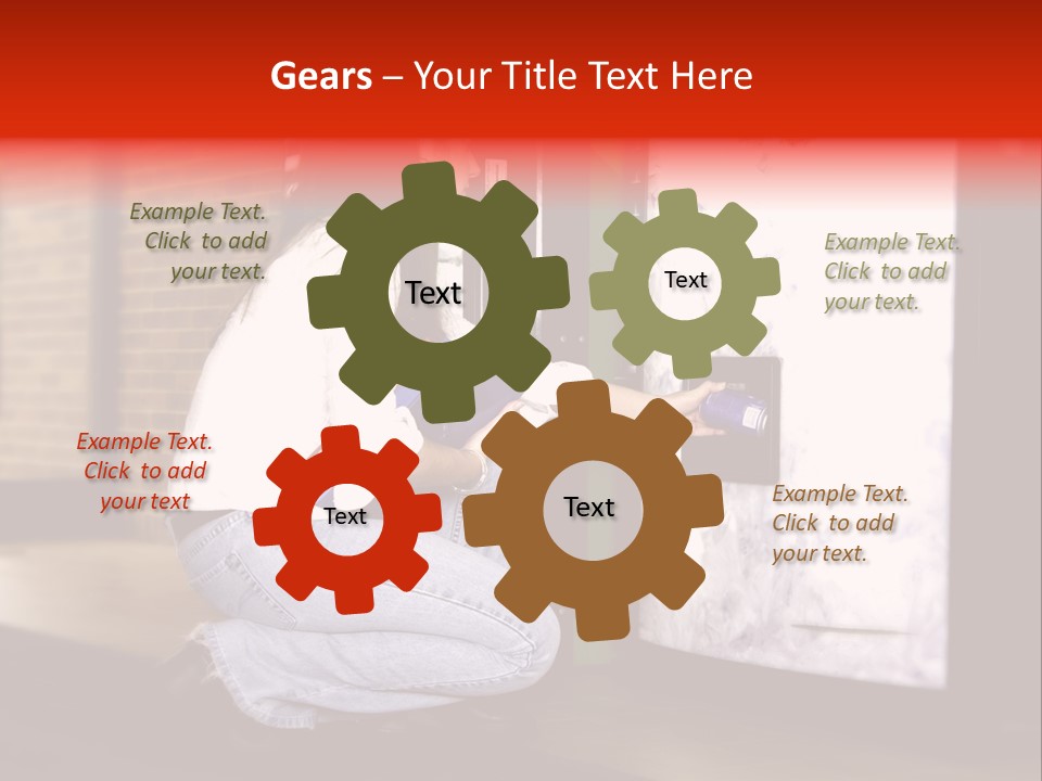 Woman Getting Soda From Vend Machine PowerPoint Template