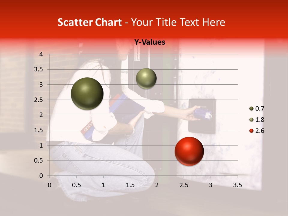 Woman Getting Soda From Vend Machine PowerPoint Template