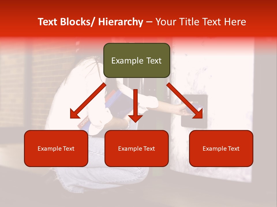 Woman Getting Soda From Vend Machine PowerPoint Template