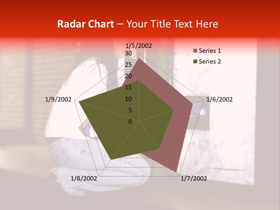 Woman Getting Soda From Vend Machine PowerPoint Template