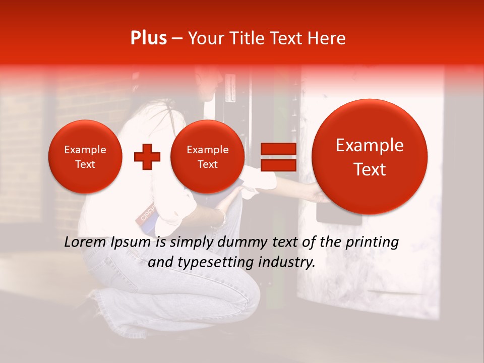 Woman Getting Soda From Vend Machine PowerPoint Template