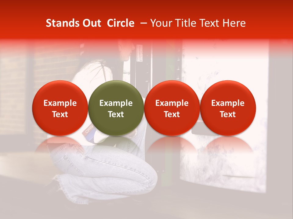 Woman Getting Soda From Vend Machine PowerPoint Template