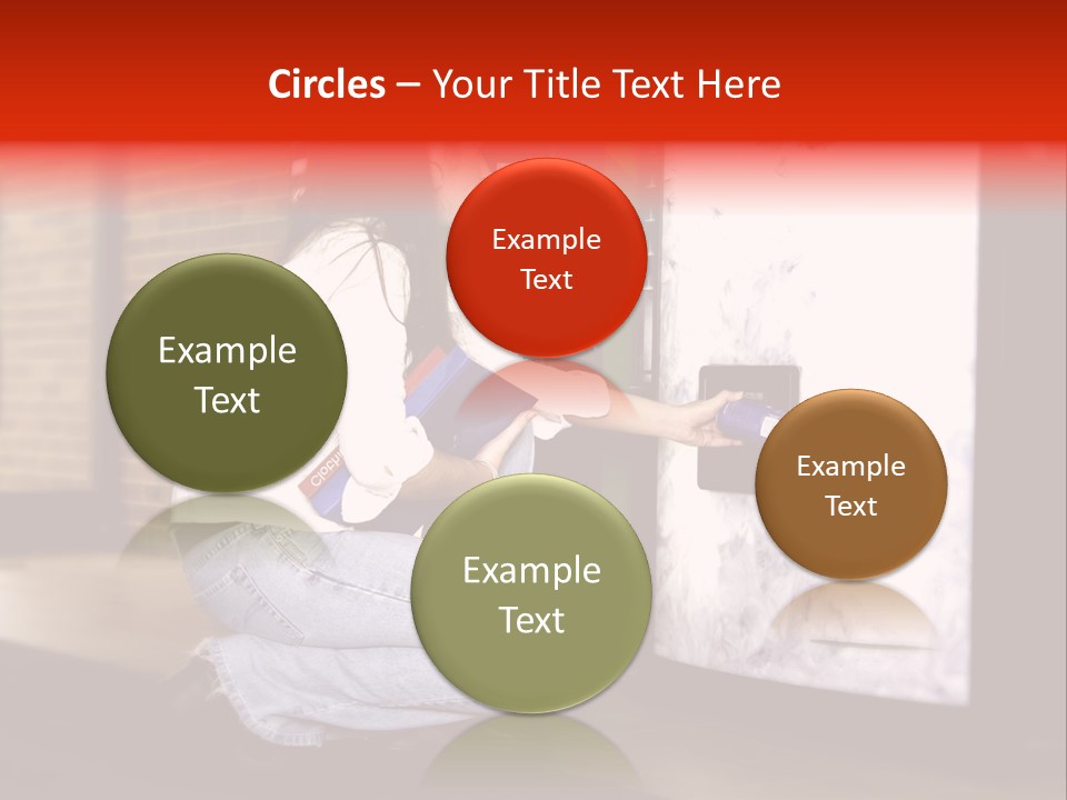 Woman Getting Soda From Vend Machine PowerPoint Template