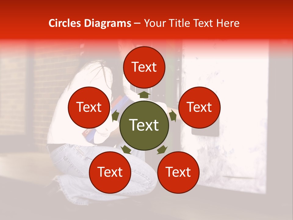 Woman Getting Soda From Vend Machine PowerPoint Template