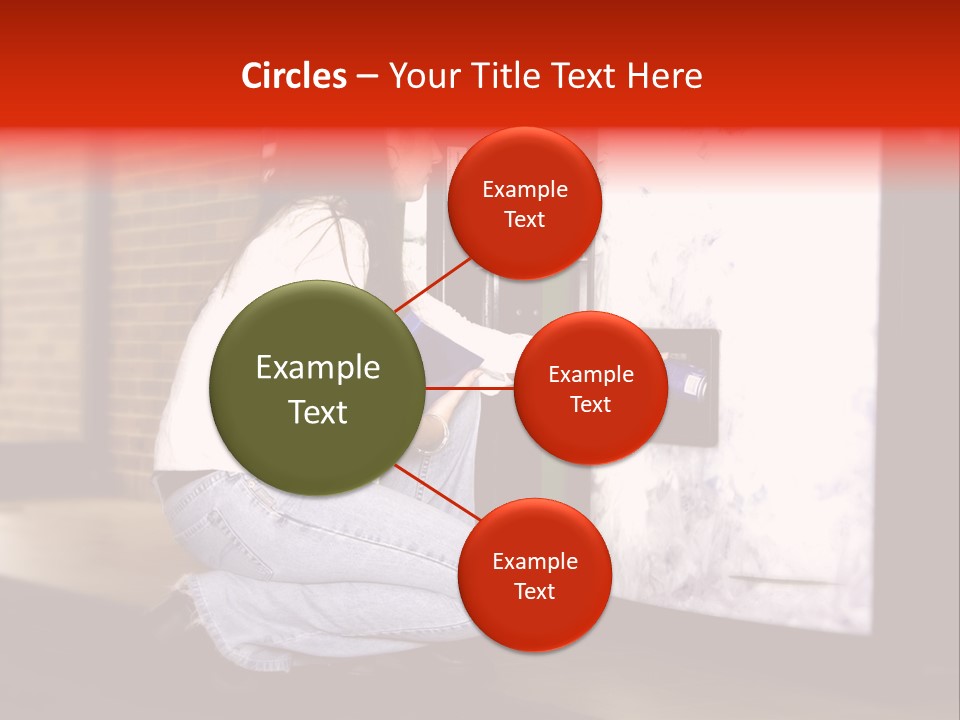 Woman Getting Soda From Vend Machine PowerPoint Template