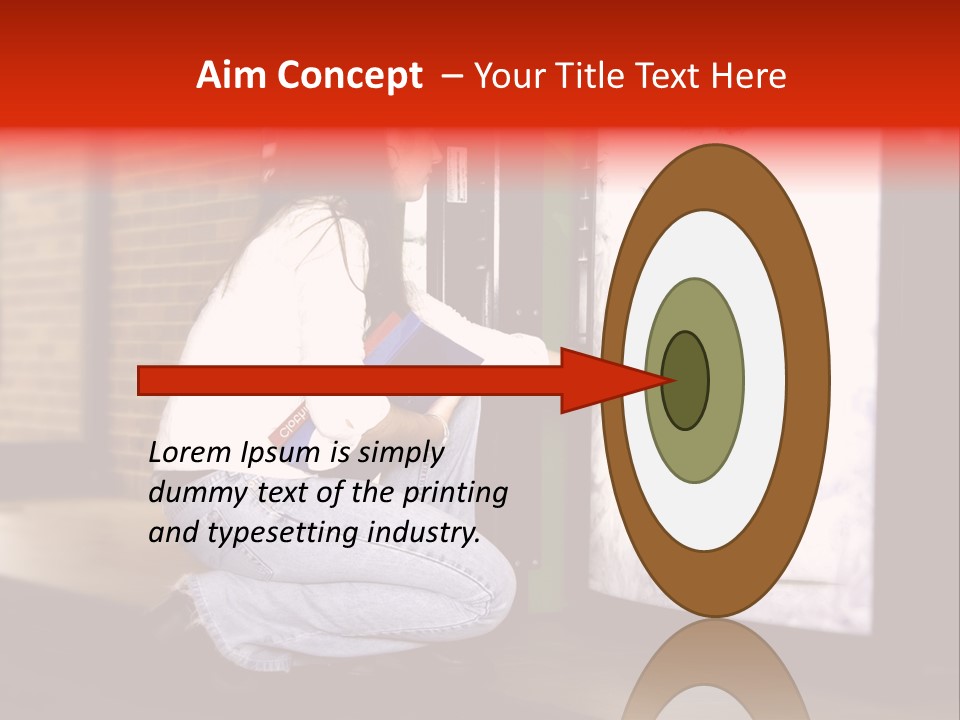 Woman Getting Soda From Vend Machine PowerPoint Template