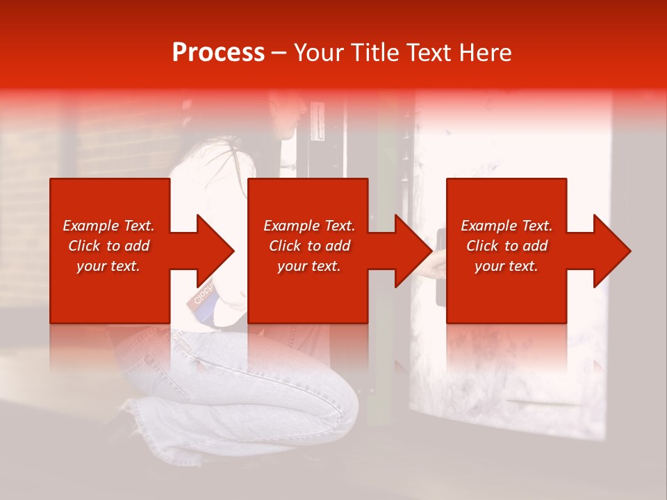 Woman Getting Soda From Vend Machine PowerPoint Template