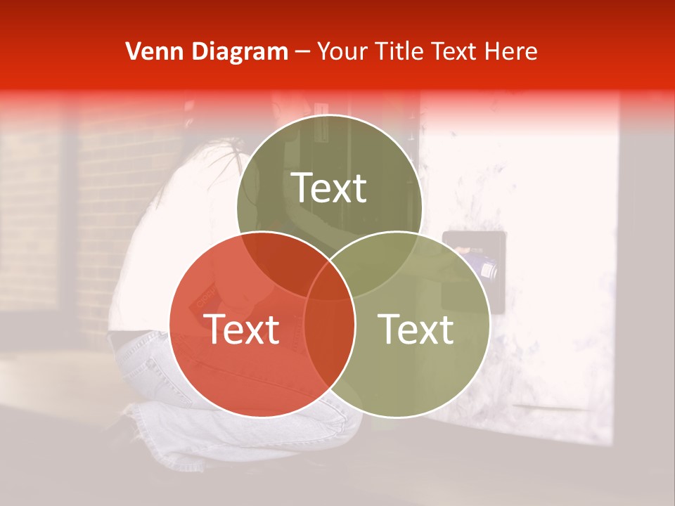 Woman Getting Soda From Vend Machine PowerPoint Template