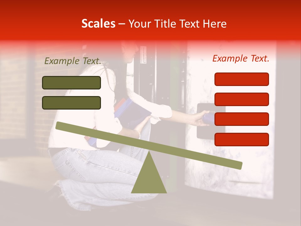 Woman Getting Soda From Vend Machine PowerPoint Template