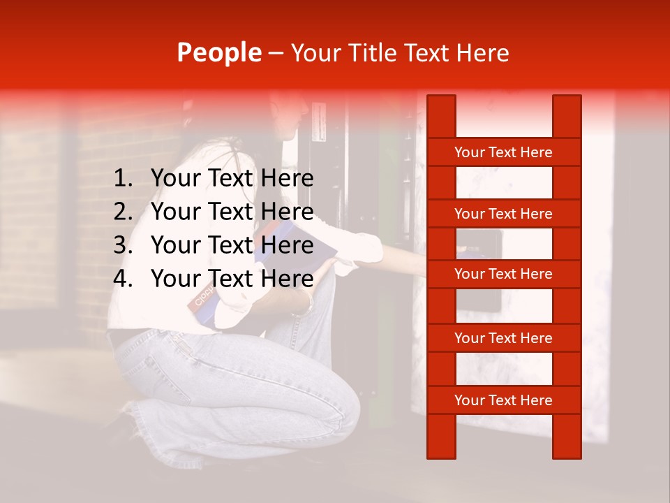 Woman Getting Soda From Vend Machine PowerPoint Template