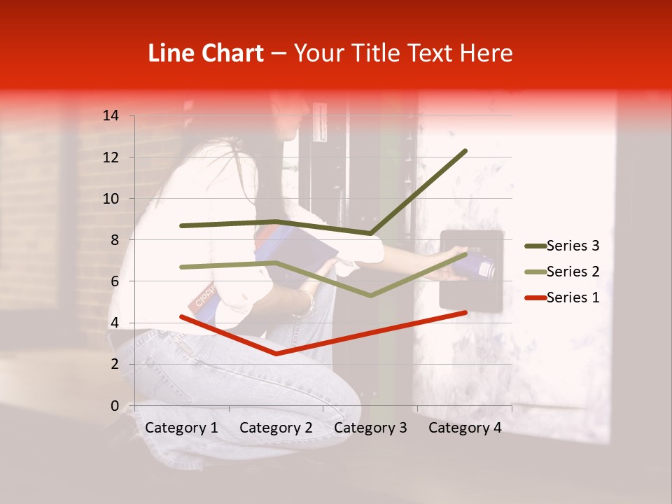 Woman Getting Soda From Vend Machine PowerPoint Template