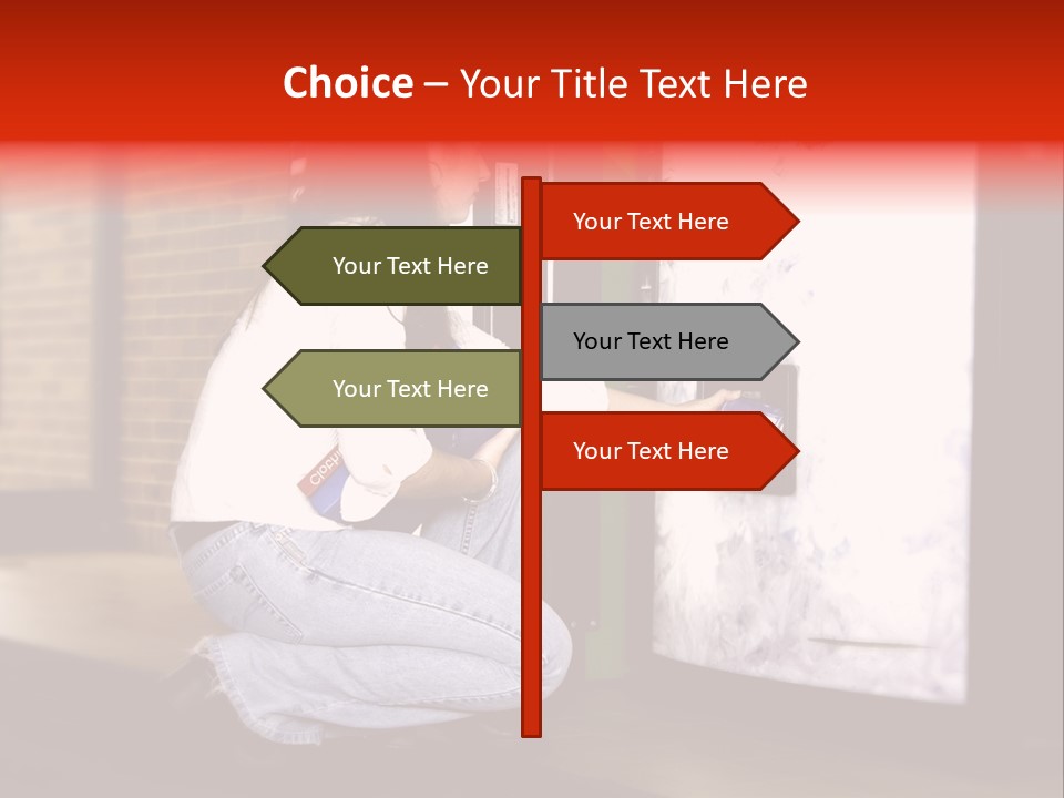 Woman Getting Soda From Vend Machine PowerPoint Template