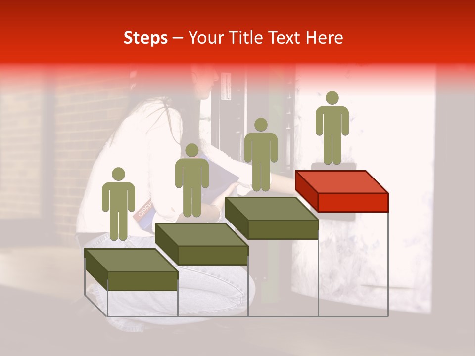 Woman Getting Soda From Vend Machine PowerPoint Template