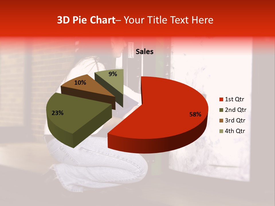 Woman Getting Soda From Vend Machine PowerPoint Template