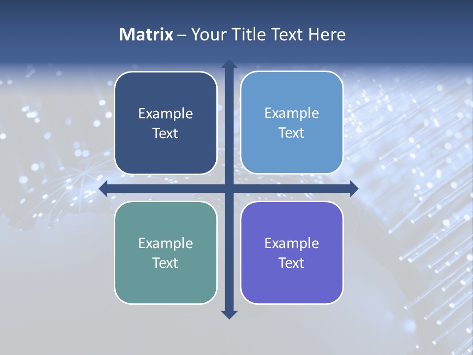 Fiber Optics Background With Lots Of Light Spots PowerPoint Template