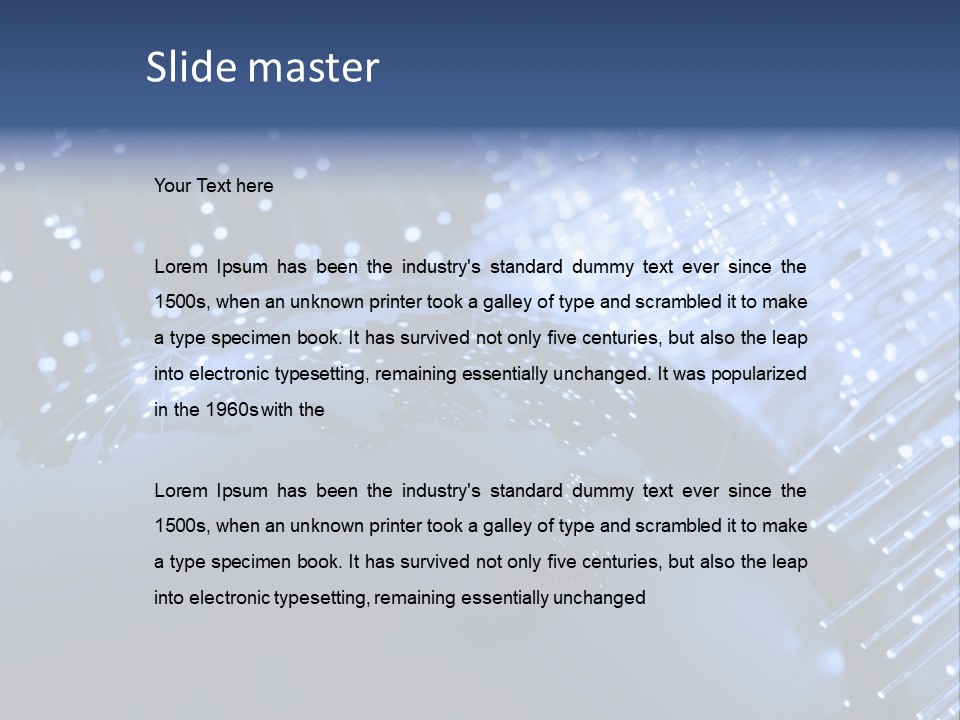 Fiber Optics Background With Lots Of Light Spots PowerPoint Template