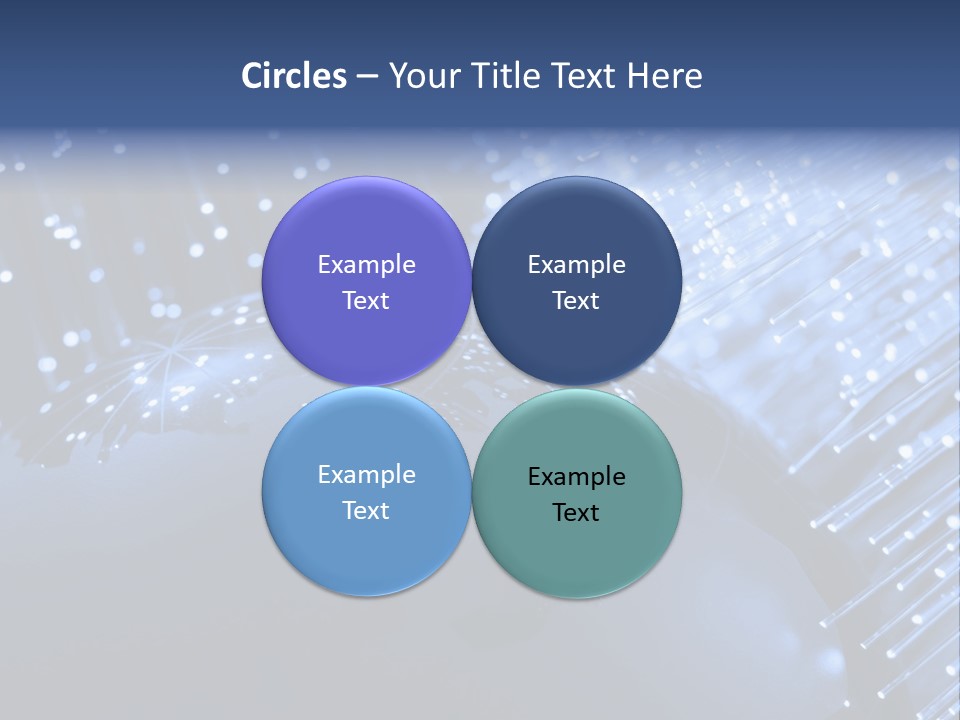 Fiber Optics Background With Lots Of Light Spots PowerPoint Template