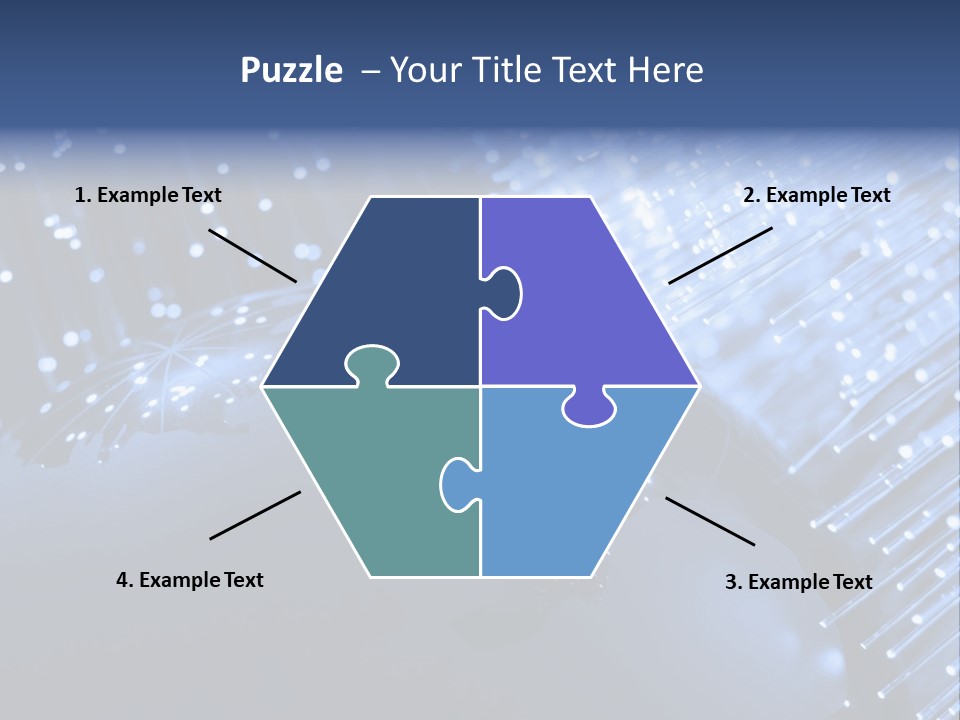 Fiber Optics Background With Lots Of Light Spots PowerPoint Template