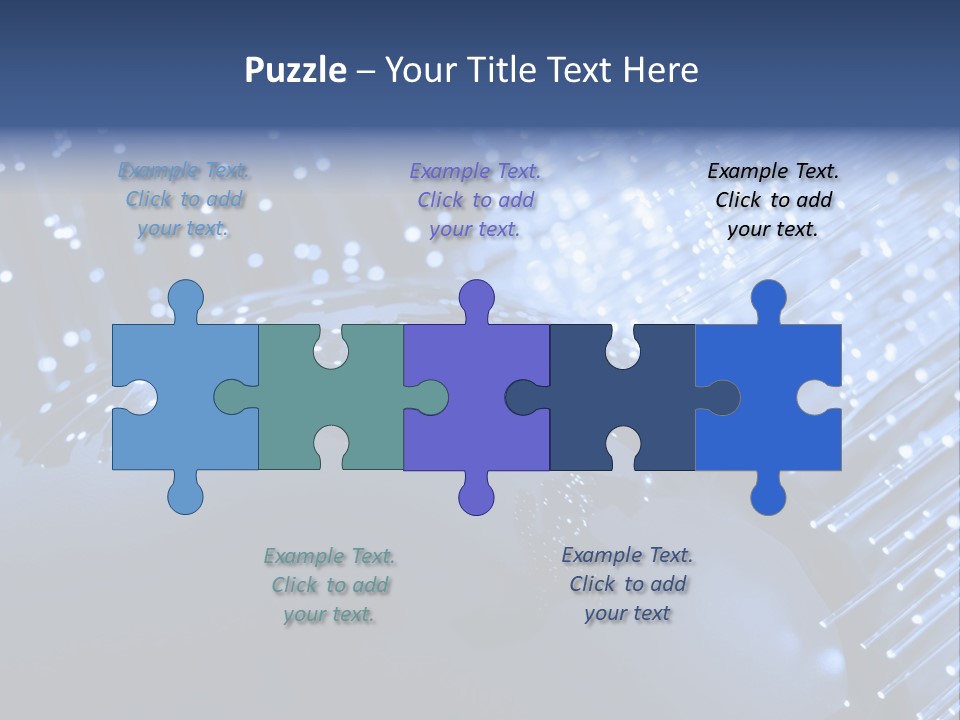 Fiber Optics Background With Lots Of Light Spots PowerPoint Template