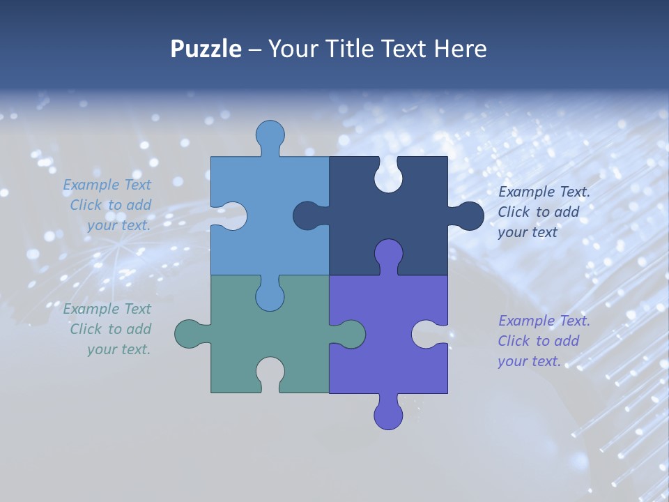 Fiber Optics Background With Lots Of Light Spots PowerPoint Template