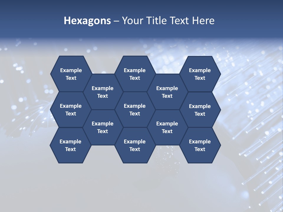 Fiber Optics Background With Lots Of Light Spots PowerPoint Template