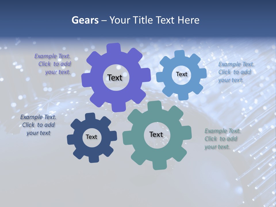 Fiber Optics Background With Lots Of Light Spots PowerPoint Template