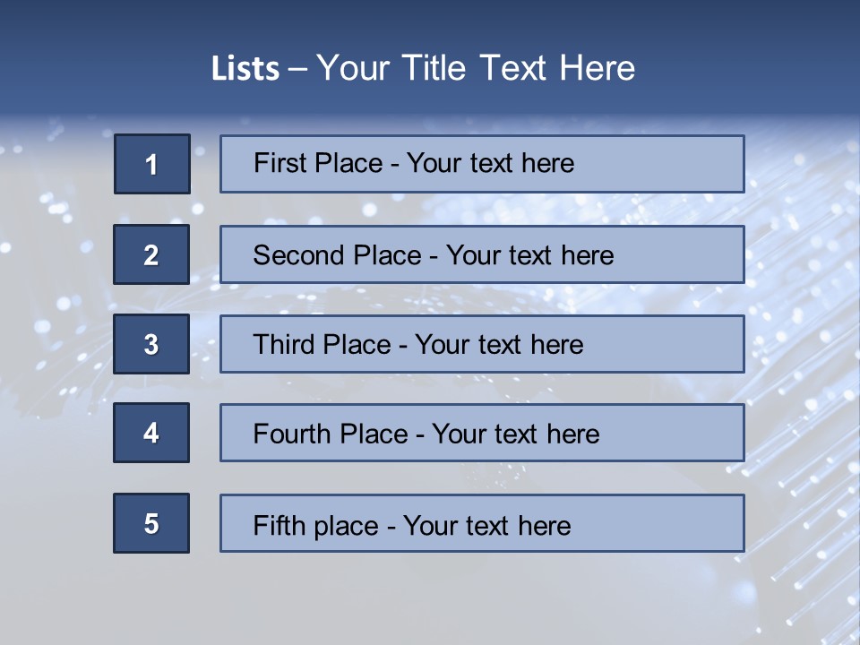Fiber Optics Background With Lots Of Light Spots PowerPoint Template