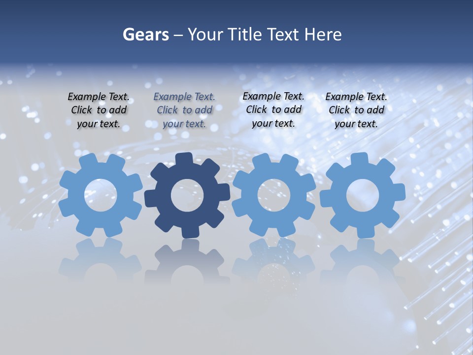 Fiber Optics Background With Lots Of Light Spots PowerPoint Template