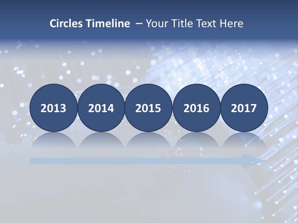 Fiber Optics Background With Lots Of Light Spots PowerPoint Template