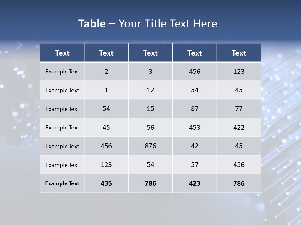 Fiber Optics Background With Lots Of Light Spots PowerPoint Template