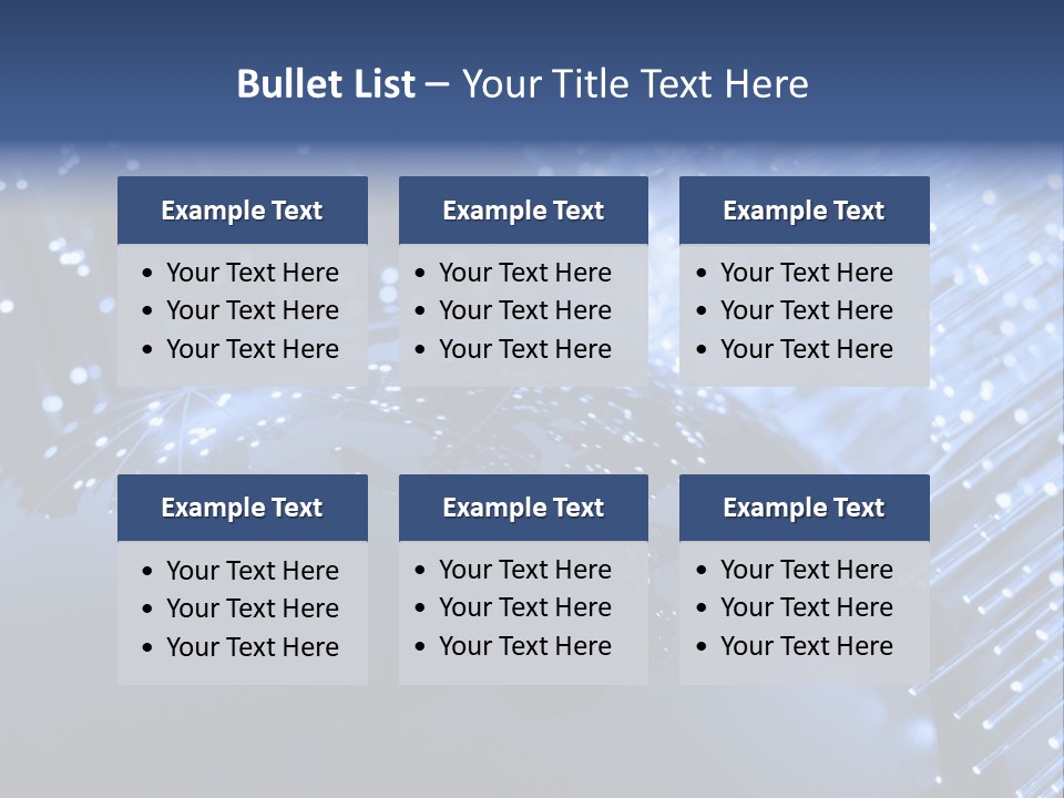 Fiber Optics Background With Lots Of Light Spots PowerPoint Template