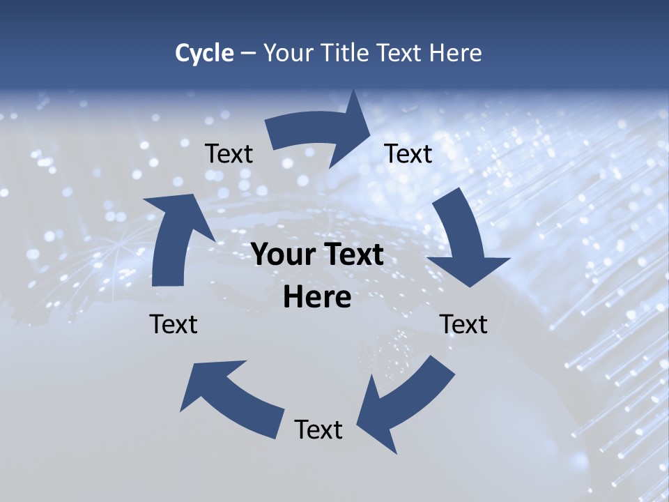 Fiber Optics Background With Lots Of Light Spots PowerPoint Template