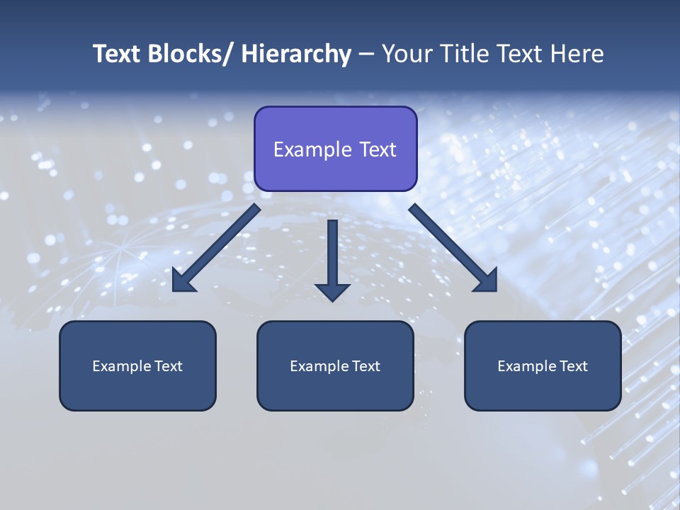 Fiber Optics Background With Lots Of Light Spots PowerPoint Template
