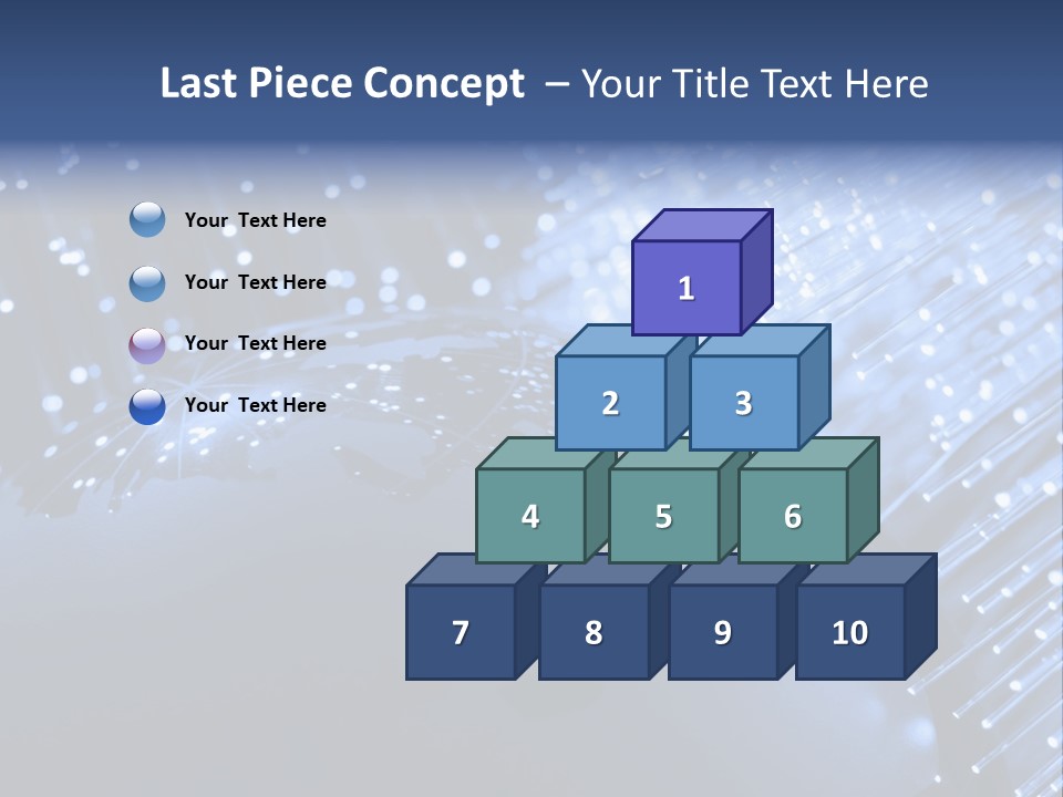 Fiber Optics Background With Lots Of Light Spots PowerPoint Template