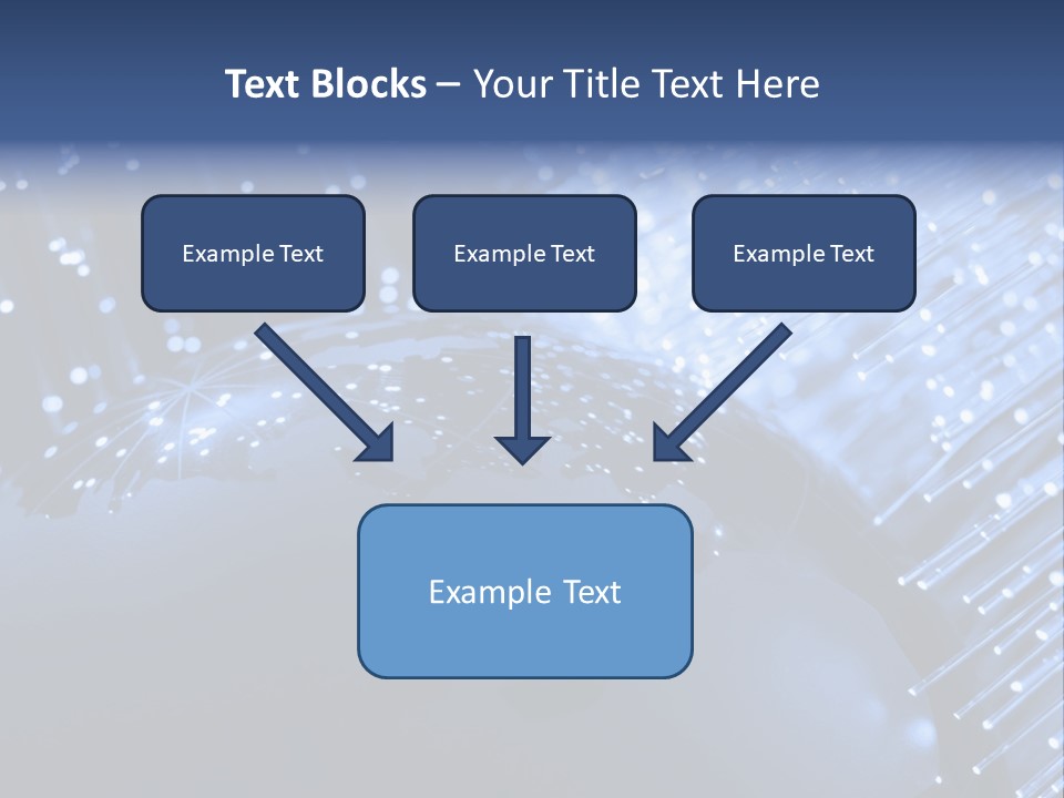 Fiber Optics Background With Lots Of Light Spots PowerPoint Template