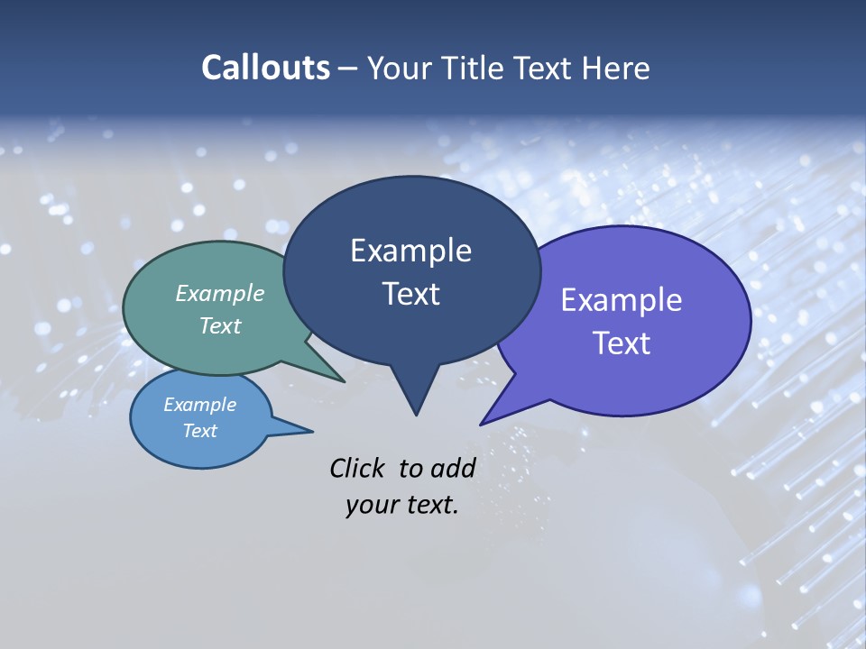 Fiber Optics Background With Lots Of Light Spots PowerPoint Template