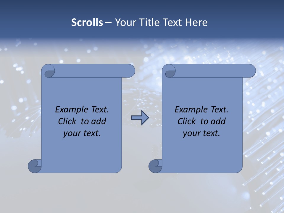 Fiber Optics Background With Lots Of Light Spots PowerPoint Template