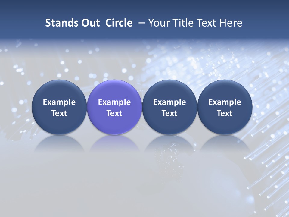 Fiber Optics Background With Lots Of Light Spots PowerPoint Template